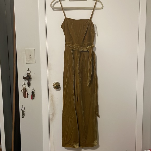 J. Crew Velvet Jumpsuit with Tie in 00 - Picture 4 of 5